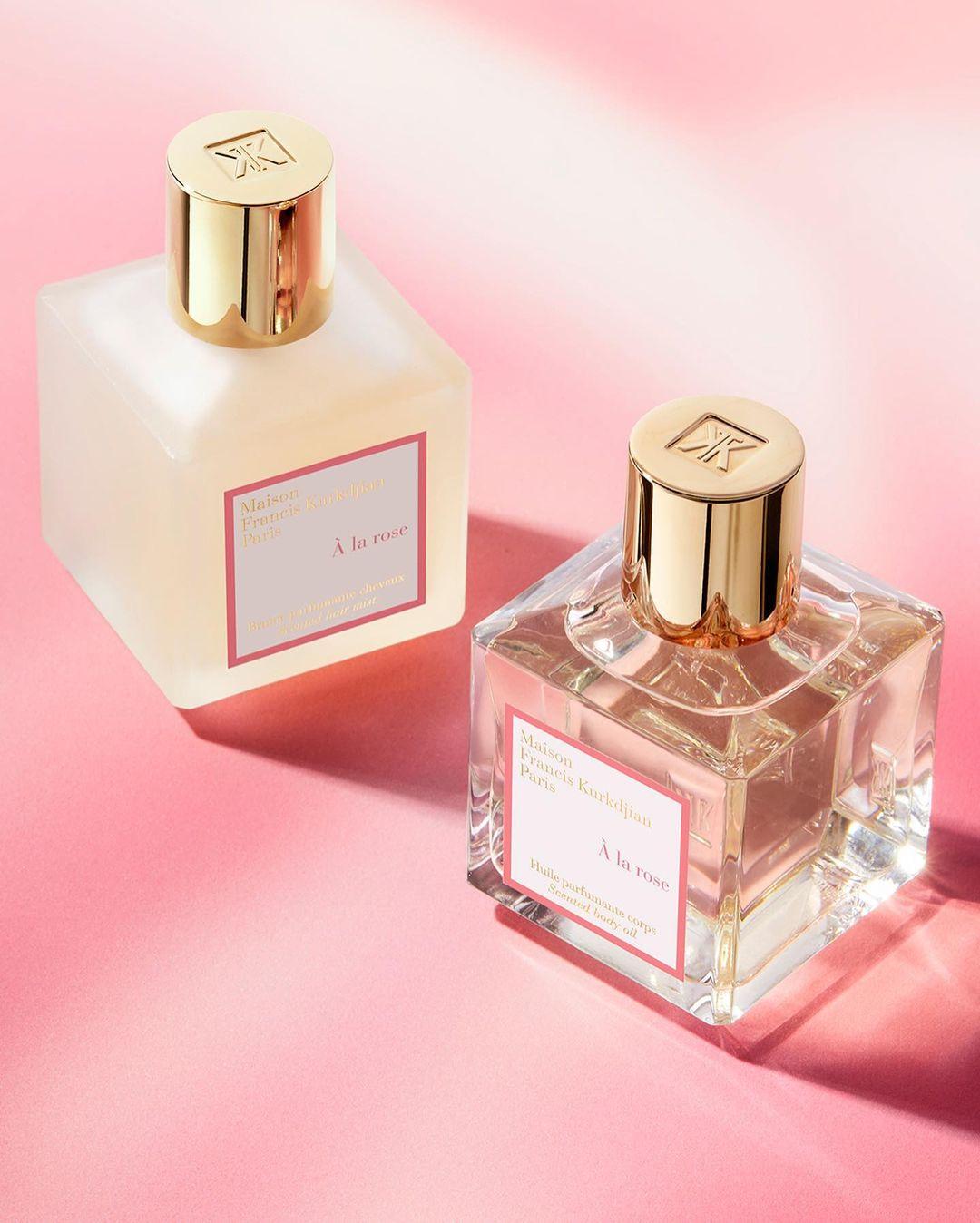 Maison Francis Kurkdjian - A la rose - L'homme a la rose - body oil - hair mist | Perfume Lounge