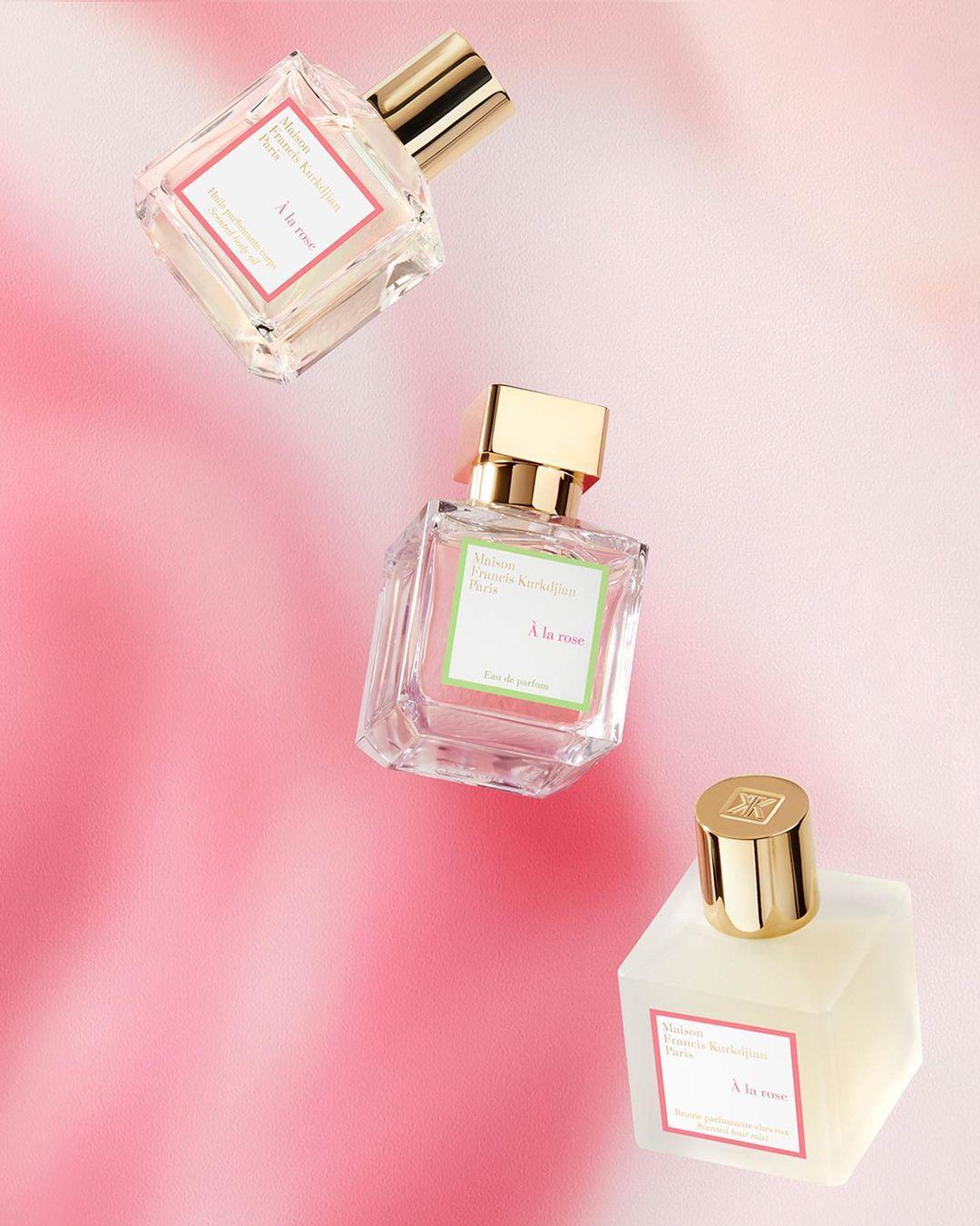 Maison Francis Kurkdjian - A la rose eau de parfum - hair mist - body oil | Perfume Lounge