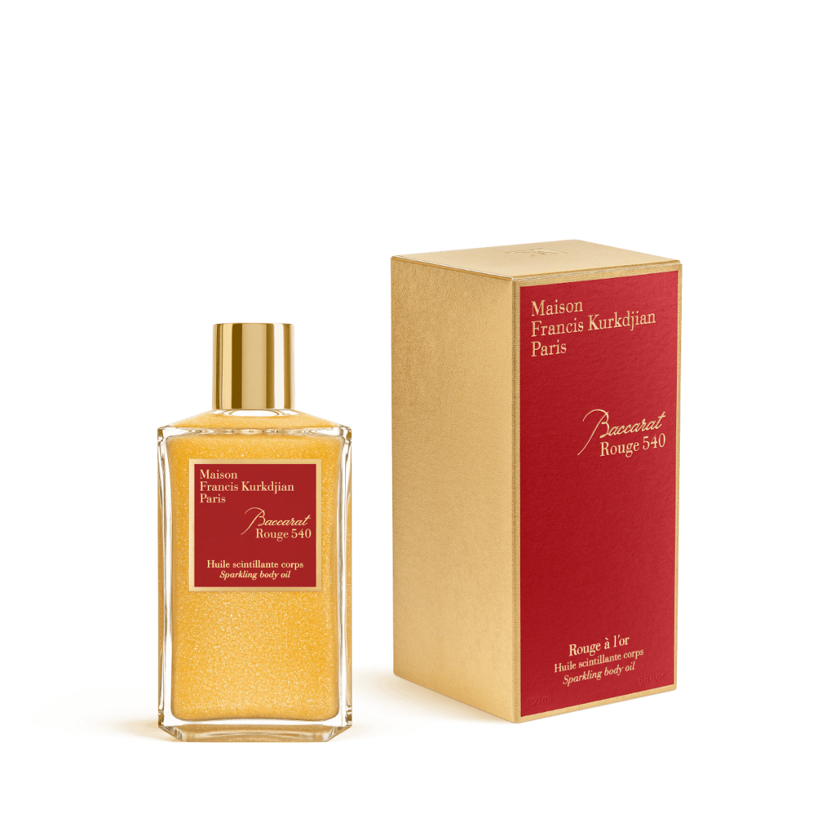 Image of Baccarat Rouge 540  sparkling body oil by the perfume brand Maison Francis Kurkdjian