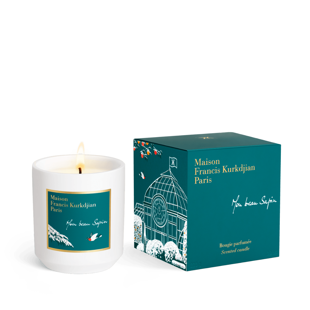 Image of Mon beau Sapin scented candle by the perfume brand Maison Francis Kurkdjian