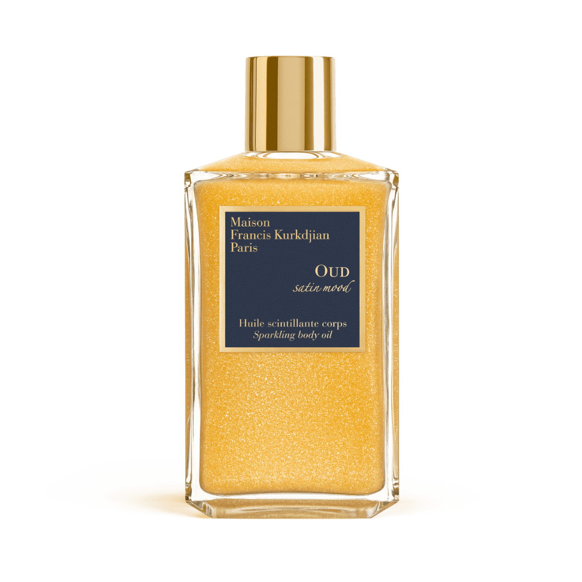 Image of OUD satin mood sparkling body oil by the perfume brand Maison Francis Kurkdjian