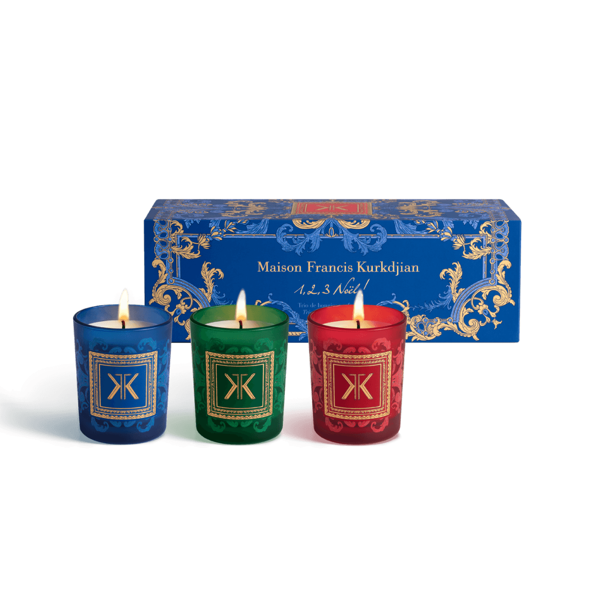 Maison Francis Kurkdjian – 1, 2, 3 Noel - Trio of scented candles 2026