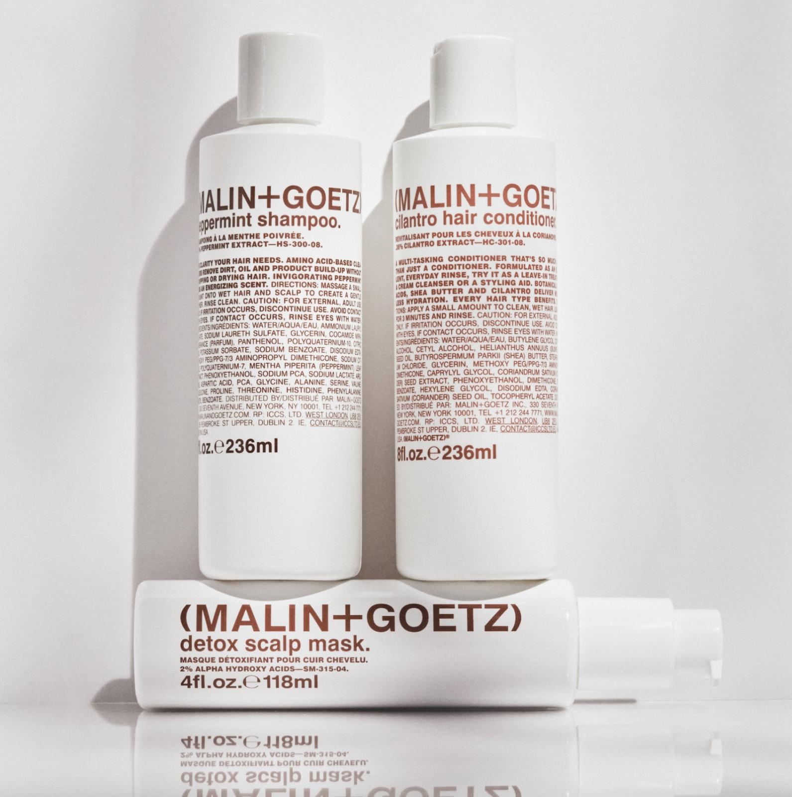Malin + Goetz - cilantro hair conditioner and shampoo peppermint | Perfume Lounge