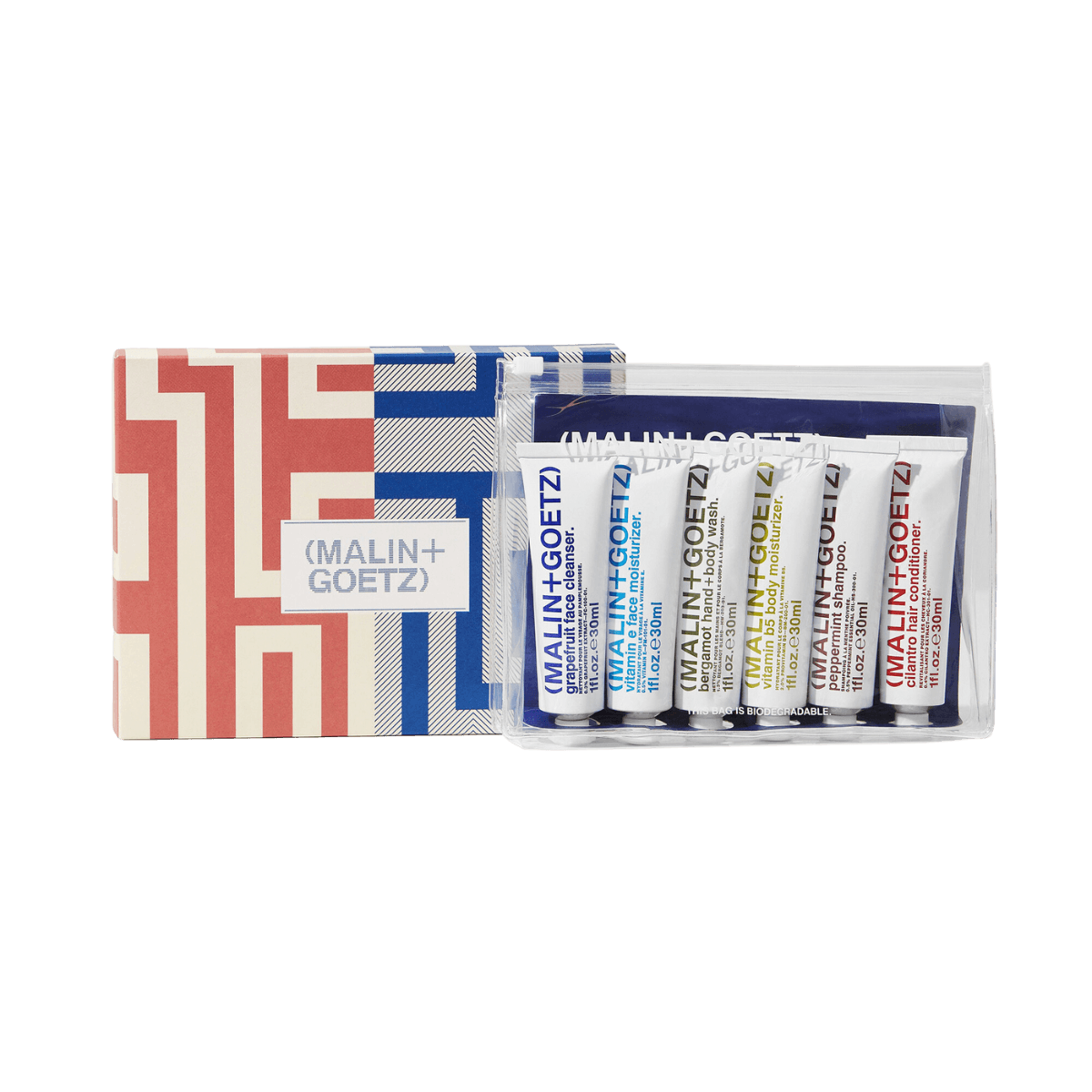 Image of Bestsellers travel kit holiday edition by the perfume brand Malin+Goetz