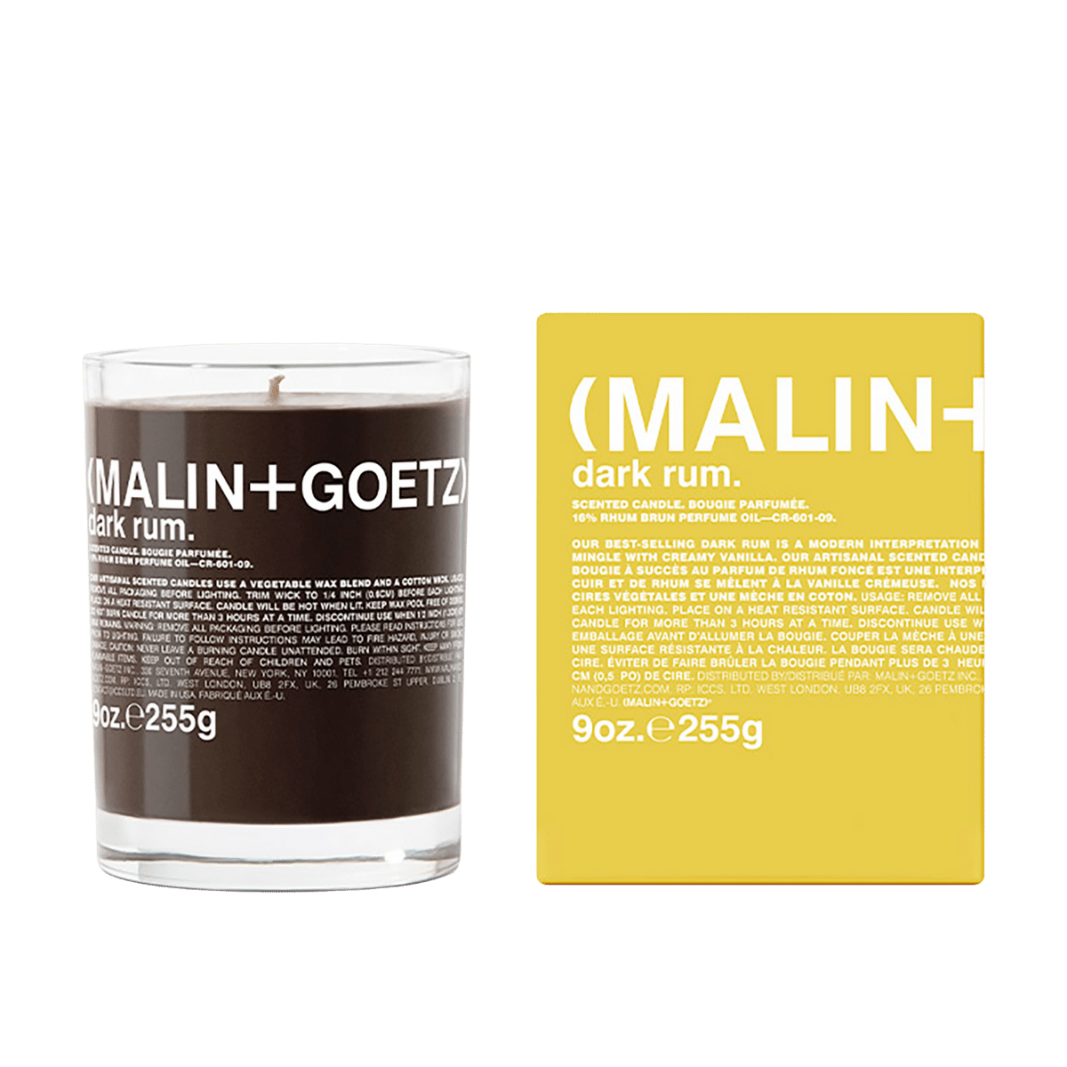 Malin + Goetz - Dark Rum candle 255 g