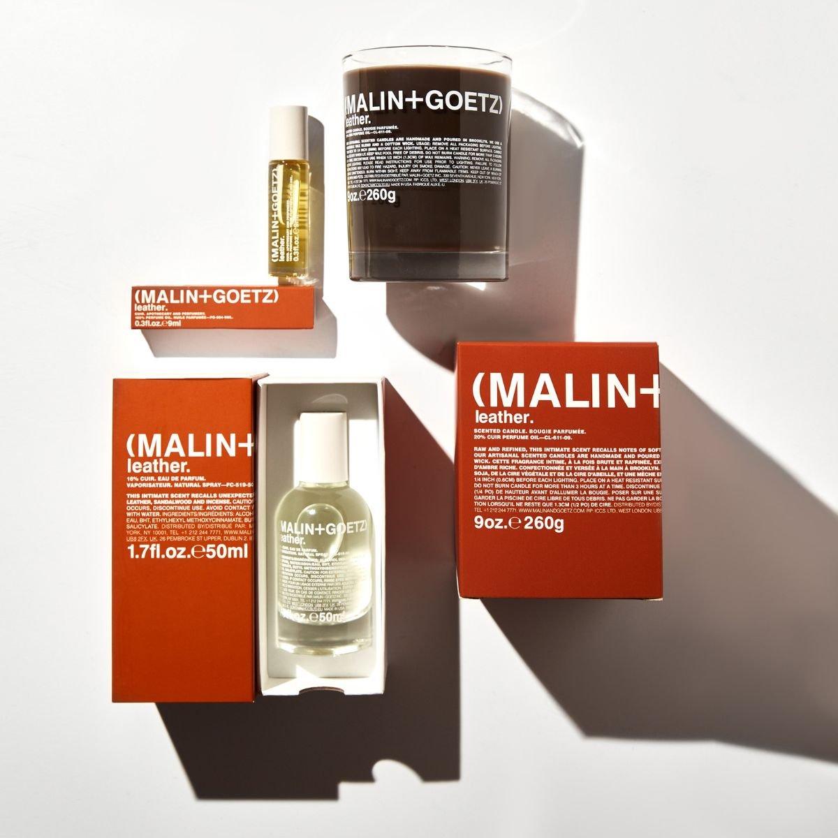 Afbeelding van Leather perfume oil - eau de parfum - scented candle van het merk Malin + Goetz