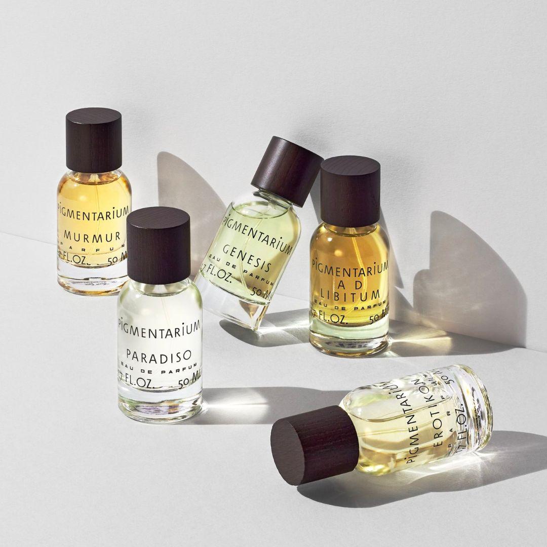 Afbeelding van parfumflessen van het merk Pigmentarium